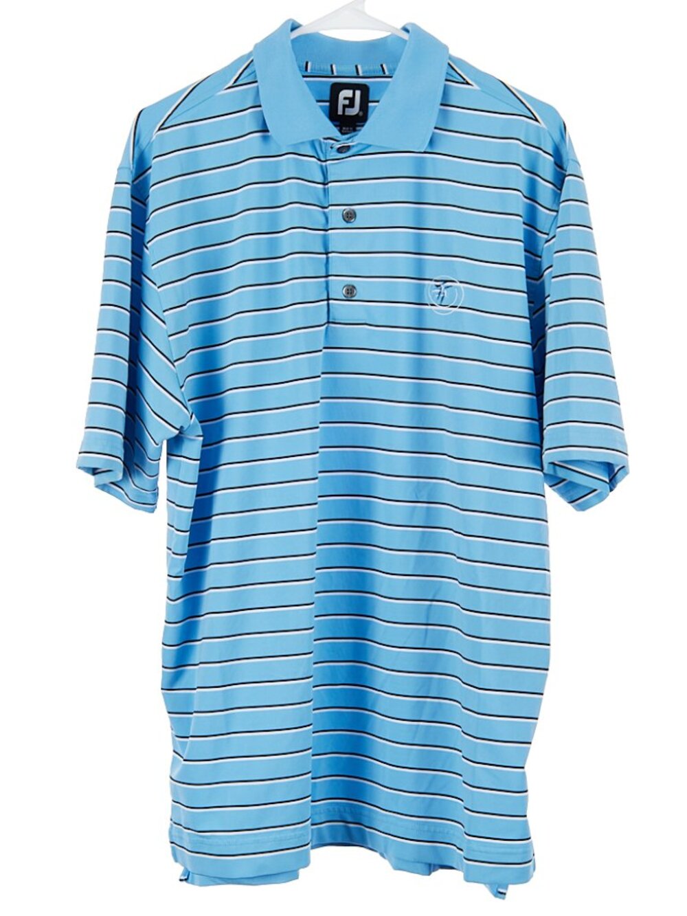 FOOTJOY Blue Striped Golf Polo Men's Medium